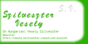 szilveszter vesely business card